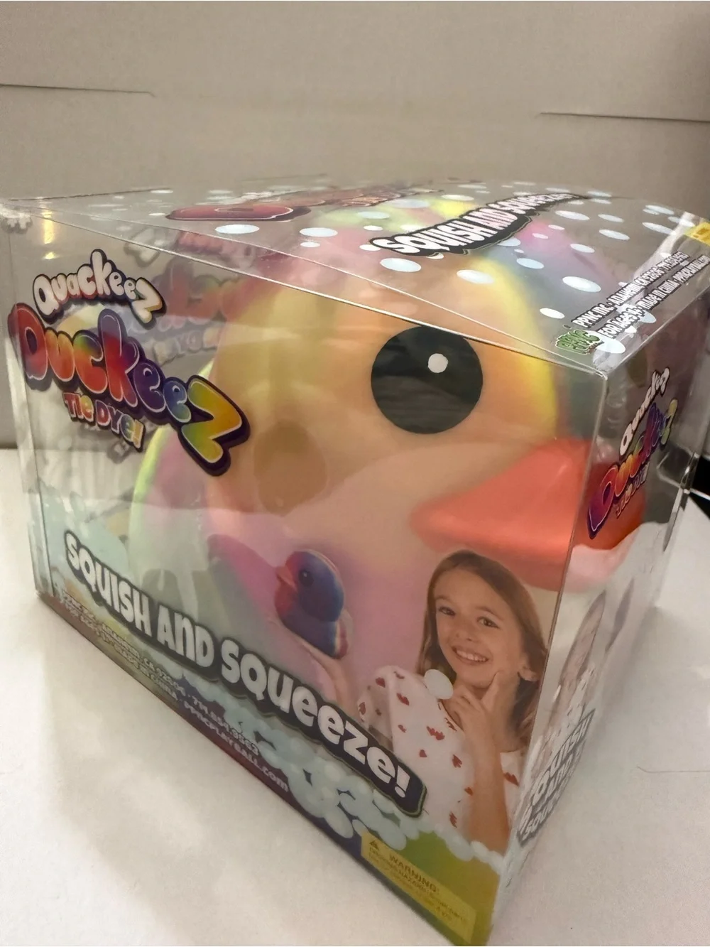 Quackeez Tie Dye Squishy Duck Sensory Toy - Multicolor